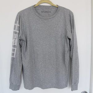 Saturdays NYC Grey Long Sleeve Tee
